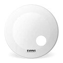 Evans EQ3 レゾナント コーティング ホワイト バスドラム ヘッド、22 インチ Evans EQ3 Resonant Coated White Bas...
