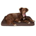 Furhaven 犬と猫用低反発ペットベッド - クラシッククッションテリーとスエードの犬用ベッドマット、取り外し可能で洗えるカバー付き、エスプレッソ、L Fu...
