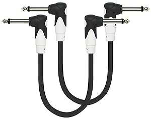 Kirlin LightGear LG2-203-6''/BK - 6 Inch Guitar Patch Cable with Right...