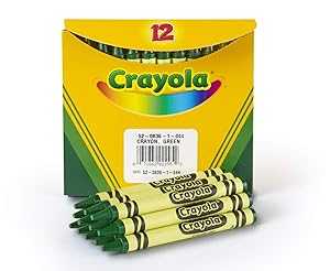 Crayola Crayons in Green, Bulk Crayons, 12 Count