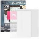 Paper Junkie 100 Sheets 8.5 x 11 in Translucent Vellum Paper - 93gsm/63lb Printa...