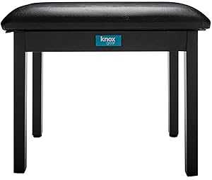 Knox Gear Piano Bench with Storage - Adjustable Keyboard Bench Seat wi...