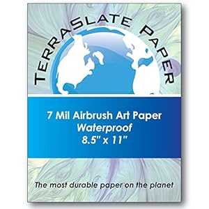 TerraSlate 紙 7 ミル 8.5 インチ x 11 インチ エアブラシ アート紙 25 枚 TerraSlate Paper 7 Mil 8.5..
