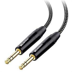 Cable Matters Premium Braided Balanced 1/4 Inch TRS Cable 10 ft (1/4 t...