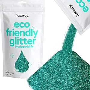 Hemway Eco Friendly Biodegradable Glitter 100g / 3.5oz Bio Cosmetic Safe Sparkle Vegan for Face, Eyeshadow, Body, Hair, Nail and Festival Makeup - Ultrafine (1/128" 0.008" 0.2mm) - Turquoise Blue