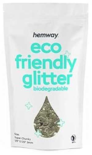 Hemway Biodegradable Glitter Eco Friendly - 100g/3.5oz Bio Cosmetic Safe Sparkle Vegan for Face Eyeshadow Body Hair Festival Makeup Craft - Super Chunky (1/8" 0.125" 3mm) - Champagne Gold Hemway Biodegradable Glitter Eco Friendly - 100g/3.5oz Bio Cosmetic Safe Sparkle Vegan for Face Eyeshadow Body Hair Festival Makeup Craft - Super Chunky (1/8" 0.125" 3mm) - Champagne Gold