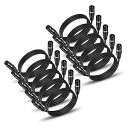 EBXYA XLR Cable 3 Ft 10 Pack, Premium XLR Male to Female Microphone Patch Cables 3 Pin Mic Cords DMX512 Lighting Cable Compatible with Speakers, Mixer, Stage Lighting