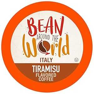 楽天GlomarketBean Around The World フレーバーコーヒー 2.0 キューリグ K カップ ブルワー対応 ティラミス 40 カウント （1 パック） Bean Around The World Flavored Coffee Compatible With 2.0 Keurig K Cup Brewers, Tiramisu, 40 Count （Pack o