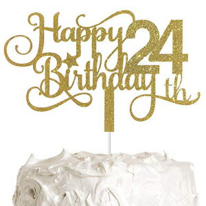 ALPHA K GG 24th Birthday Cake Topper, Happy 24th Birthday Cake Topper, 24th Birthday Party
