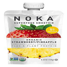 Noka, Smoothie Superfood Strawberry Pineapple Organic, 4.22 Ounce