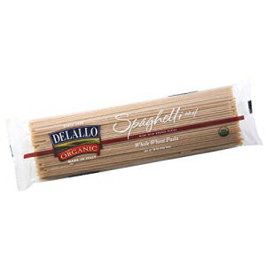 DeLallo オーガニック全粒粉スパゲッティ #4、16 オンス ユニット (16 個パック) DeLallo Organic Whole Wheat Spaghetti #4, 16-Ounce Units (Pack of 16)