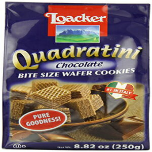 Loacker Quadratini チョコレート ウエハース クッキー、8.82 オンス パッケージ (8 個パック) Loacker Quadratini Chocolate Wafer Cookies, 8.82-Ounce Packages (Pack of 8)