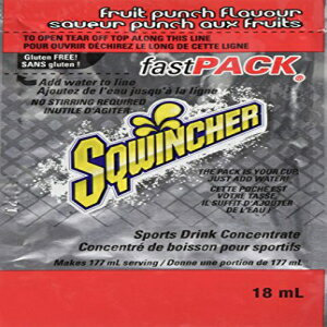 Sqwincher Fast Pack ǻŲ򴹰ߥåե롼ĥݥ 015305-FP (200 ĥѥå) Sqwincher Fast Pack Liquid Concentrate Electrolyte Replacement Beverage Mix, Fruit Punch 015305-FP (Pack of 200)