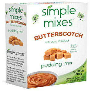 シンプルミックスナチュラルバタースコッチプリンミックス（6パック） Simple Mixes Natural Butterscotch Pudding Mix (Pack of 6)