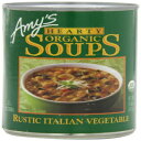 Amy's Hearty Organic SoupsAfpȃC^A̖؁A14IXi12pbNj Amy's Hearty Organic Soups, Rustic Italian Vegetable, 14 Ounce (Pack of 12)