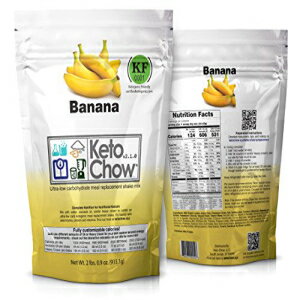 Keto Chow 超低炭水化物ミールリプレイスメントシェイク ケトジェニックダイエットのための完全栄養補給 (バナナ 2.1 21 食) Keto Chow Ultra Low Carb Meal Replacement Shake, complete nutrition for Ketogenic Diet (Banana 2.1, 21 Meals