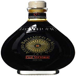 モデナのヴィットリーオロゴールドバルサミコ酢。モデナコンソーシアムの最高得点-注ぎ口なし、500ml（1パック） Due Vittorie Oro Gold Balsamic Vinegar of Modena. Highest score from The Consortium of Modena - Without Pourer, 500ml (1 Pack
