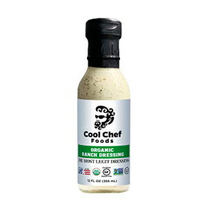 Cool Chef Foods - Organic Ranch Dressing - Non-GMO - Bottled in the USA - Gluten-Free - Dairy-Free - Kosher & Low-Carb - 12 FL OZ (355 ML) Bottle