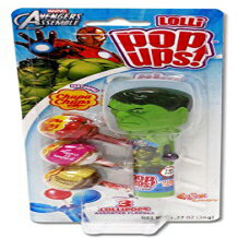 マーベルハルクポップアップロリポップケースとチュッパチャプスロリポップ Avengers Lollipop Candy Marvel Hulk Pop Ups Lollipop Case with Chupa Chups Lollipops