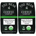 The Bean Coffee Company オーガニック モカ ジャワ、ミディアム ロースト、粉砕、16 オンス バッグ (2 個パック) The Bean Coffee Company Organic Mocha Java, Medium Roast, Ground, 16-Ounce Bags (Pack of 2)