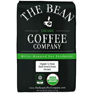 Bean Coffee Company Organic Le Bean、ダークフレンチロースト、挽いた、5ポンドのバッグ The Bean Coffee Company Organic Le Bean, Dark French Roast, Ground, 5-Pound Bag