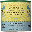 g[_[W[Y I[KjbN tFAg[h ubNt@Xg uh SR[q[A14IX Trader Joe's Organic Fair Trade Breakfast Blend Whole Bean Coffee, 14 Ounce