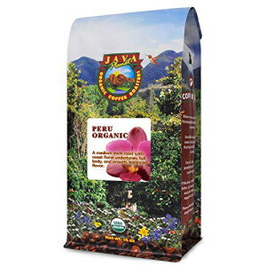 Java Planet - オーガニックコーヒー豆 - ペルー シングルオリジン - アラビカ豆全粒コーヒーのグルメミディアムダークロースト USDA認定オーガニック、非遺伝子組み換え、高地で日陰栽培 1ポンドバッグ Java Planet - Organic Coffee Beans - Peru Singl
