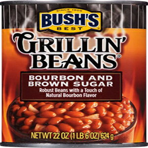 Bush's Best Grillin' Beans バーボンとブラウンシュガーのベイクドビーンズ、22 オンス (12 缶) Bush's Best Grillin' Beans Bourbon and Brown Sugar Baked Beans, 22 oz (12 cans)