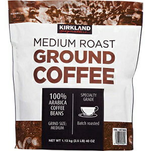カークランド シグネチャー ミディアム ロースト コーヒー 100 挽いたアラビカ コーヒー豆 (コーシャ) 2.5 ポンド Kirkland Signature Medium Roast Coffee 100 Ground Arabica Coffee Beans (Kosher), 2.5 lbs