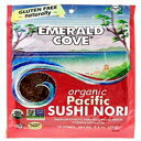 Emerald Cove オーガニック焼き海苔シートパッケージ、パシフィック寿司海苔、0.9 オンス (6 個パック) Emerald Cove Organic Toasted Nori Sheets Package, Pacific Sushi Nori, 0.9 Ounce (Pack of 6)