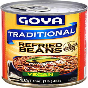 ゴヤフーズの伝統的なリフライドビーンズ、16オンス（24パック） Goya Foods Traditional Refried Beans, 16-Ounce (Pack of 24)