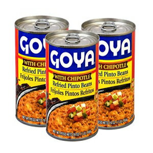 ゴヤリフライドビーンズとチポトル（3パック）、16オンス、フリホレスピントスリフリトス Goya Refried Beans with Chipotle (3 pack) , 16oz, Frijoles Pintos Refritos