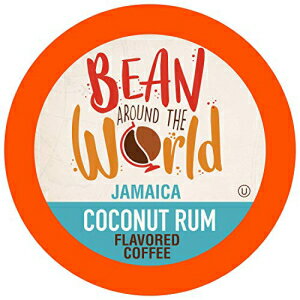 ビーン・アラウンド・ザ・ワールド 2.0キューリグKカップブルワー対応フレーバーコーヒー、ココナッツラム、40本 BEAN AROUND THE WORLD Flavored Coffee Compatible With 2.0 Keurig K Cup Brewers, Coconut Rum, 40 Count