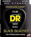 DR Strings アコースティックギター弦、Black Beauties - ブラックコーティング、13-56 DR Strings Acoustic Guitar Strings, Black Beauties - Black Coated, 13-56(2)