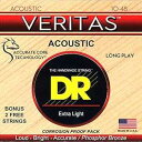 DR Strings VTA-10 ベリタス フォスファーブロンズ アコースティックギター弦 10-48 エクストラライト DR Strings VTA-10 Veritas Phosphor Bronze Acoustic Guitar String 10-48 Extra Light