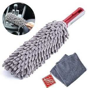 車のインテリアの詳細ダスター - フリーマイクロファイバータオル - 360°マイクロファイバーフィンガー..