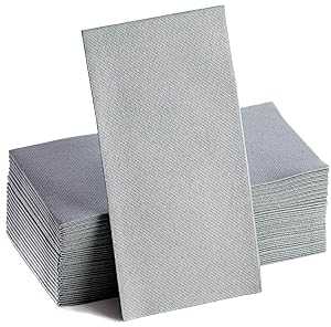 Moyes Home Gray Napkins Linen Feel Guest Disposable Cloth Like Paper L...
