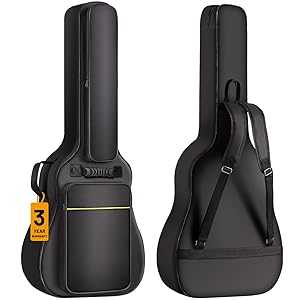 CAHAYA Acoustic Guitar Case: Gig Bag Soft Padded 41 Inch Water-resiste...