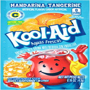 Kool-Aid Aguas Frescas マンダリナ - タンジェリン 無糖ソフトドリンク ミックス、0.16 オンス (192 個パック) Kool-Aid Aguas Frescas Mandarina-Tangerine Unsweetened Soft Drink Mix, 0.16 Ounce (Pack of 192)