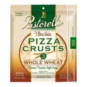 Pastorelli 全粒粉ピザクラスト – 超薄いピザクラスト – 12 インチのピザクラスト – 薄くてサクサクしたピザクラスト – 10 個パック、3 カウントのピザクラスト (合計 30 枚の薄いピザクラスト) Pastorelli Whole Wheat Pizza Crust– Ultra Thi