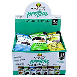 Amrita ʪ١ ƥե꡼ ʥåĥե꡼ ץƥС Х饨ƥ - 12ĥѥå Amrita Plant-based Gluten-free Nut Free Protein Bar Variety - Pack of 12