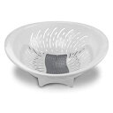 Plastic Colander with Large Handle and Legs Bowl Draining Strainer, 3 Quart, Grey by EXULTIMATE