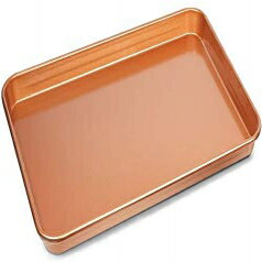 GPM Cookie Sheets Nonstick Copper Coating Baking Pan for Cookies/Baking Vegetables Garlic Breads 16.5" x 11"x 0.8"