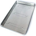 Simpliving Commercial Quality Aluminum Baking Pan and Stainless Steel Cooling Wire Rack Set - Half Sheet Tray 18