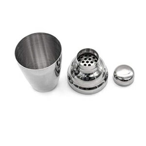 AUEAR, Small Stainless Steel Cocktail Shaker 8Oz/250ml Martini Shakers Bar Shaker Tools Silver