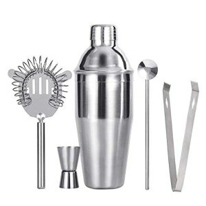 Haoliving Cocktail Shaker, 5 PCS Stainless Steel 750ml Cocktail Shakers Cocktail Making Set Bar Tool Set Bartender Kit for Home,Bars, Premium Bartending Kit Traveling and Outdoor Parties