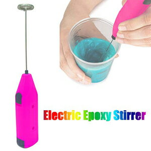 Electric tumbler stirrer For Crafts Tumbler, USLINSKY Handheld Battery Operated epoxy mixing stick Apply to Making DIY Glitter Tumbler Cups (Pink)