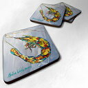 Caroline's Treasures Shrimp Iced Shrimp Foam Coasters (Set of 4), 3.5