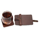 Glomarket㤨Alta Andina Square Leather Coasters | Set of 6 Drink Coasters | Simple Snap Coaster Holder | Full Grain, Vegetable Tanned Leather ? Durable & Absorbent (Brown - CaféפβǤʤ7,423ߤˤʤޤ
