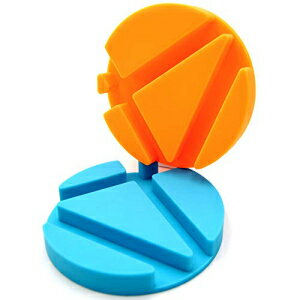 TTI Orange & Baby Blue Coasters for Drinks, Silicone Drink Coaster Mats, Cell Phone Stands Mounts Holders for Desk, Protect Furniture from Scratches & Stains 2 Pcs (Light Blue + Orange)